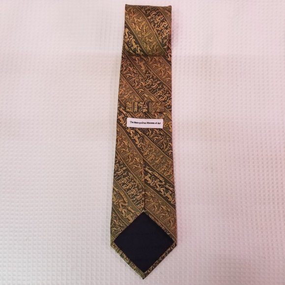 Vintage Metropolitan Museum of Art Men's Tie 100% Silk Egyptian Retro 3 3/4x60" - Picture 4 of 8